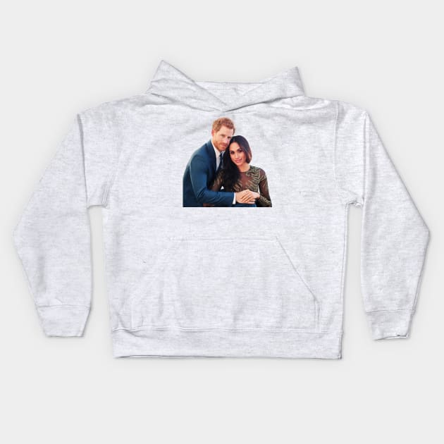 Harry and Meghan Kids Hoodie by swiftscuba